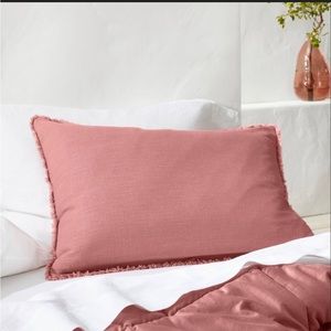 New Casaluna linen pillow sham set rose K